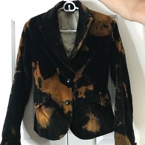 Black Velvet Bleach Blazer